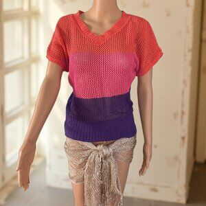 Wet Seal Neon Mesh Top Y2K Size Small